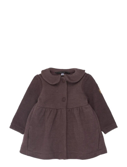 Mikk line Combed Wool Cardigan Frill Brown 98 Mikk line Combed Wool Cardigan Frill Brown 98