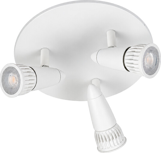 R Line Bris Rund LED Takspot 3x6W GU10 Matt Hvit