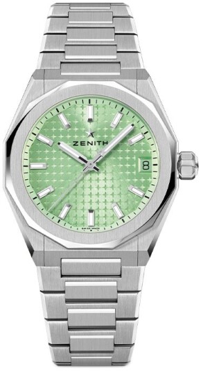 Zenith Dameklokke 03.9400.670 61.I001 Defy Skyline Grønn/Stål Ø36