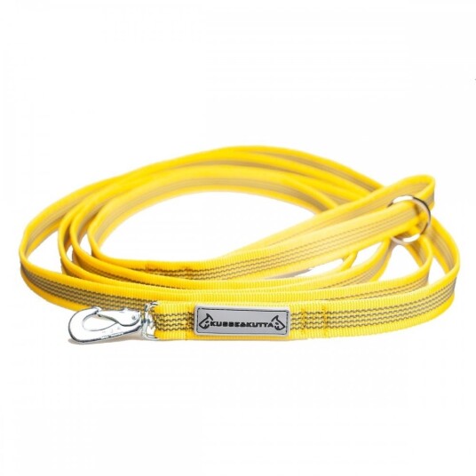 Kusse & Kutta Grip Hundebånd Med Bgb Hake 300 cm Gul