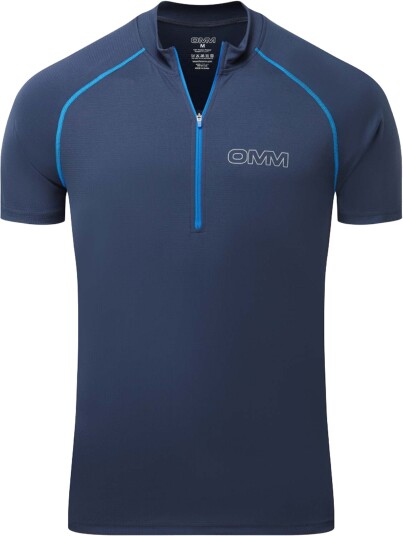 OMM Bearing Zip Tee SS M Herre Blå XL | T skjorte OMM Bearing Zip Tee SS M Herre Blå XL | T skjorte