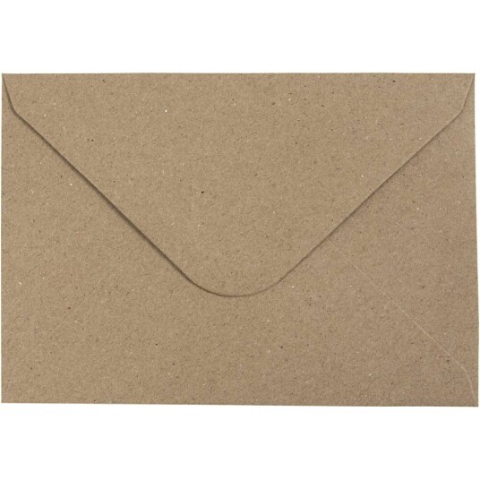 Resirkulert konvolutt konvolutt str. 11,5x16 cm 120 natur 50stk./ 1 pk. Resirkulert konvolutt konvolutt str. 11,5x16 cm 120 natur 50stk./ 1 pk.