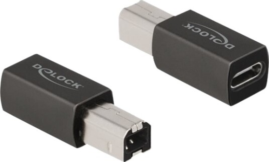 Delock   Usb Adapter   Usb C Hunn Til Usb Type B Hann   Usb 2.0   Antrasitt