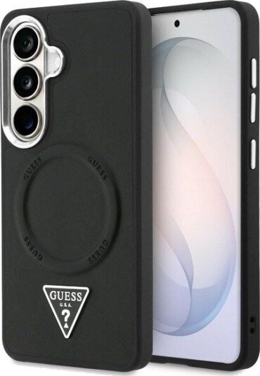GUESS Embossed Ring Triangle Logo MagSafe case for Samsung Galaxy S26 - black