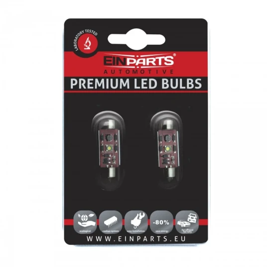 Einparts EPL32 C10W 39MM 1 CREE 2 stk LED-pære med CANBUS-kompatibilitet Einparts EPL32 C10W 39MM 1 CREE 2 stk LED-pære med CANBUS-kompatibilitet