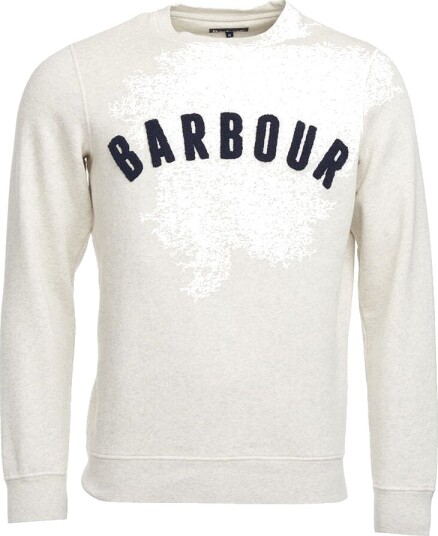 Barbour Men's Prep Logo Crew Ecru Marl XXL, Ecru Marl