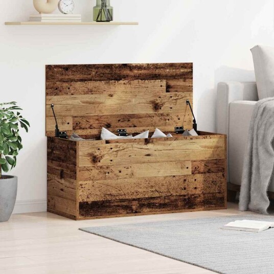 vidaXL Lagringsboks Gammelt tre 100 x 42 x 46 cm Konstruert tre