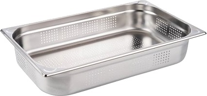 Kantine 1/1 Gn 13.4 Ltr 53X32.5X10 Cm Perforeret Rustfrit Stål,Stk Kantine 1/1 Gn 13.4 Ltr 53X32.5X10 Cm Perforeret Rustfrit Stål,Stk