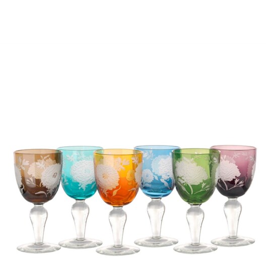 Pols Potten Peony vinglass 6 stk multi