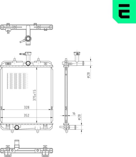 ERA 673048 Radiator motorkjøling