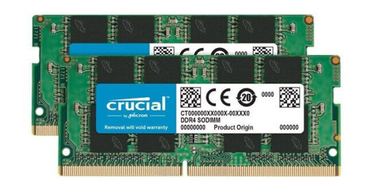 Crucial DDR4 16 GB 3200 MHz SO-DIMM RAM Sett for Laptop (2 x 8 GB) Crucial DDR4 16 GB 3200 MHz SO-DIMM RAM Sett for Laptop (2 x 8 GB)