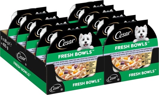 Cesar Våtfôr Fresh Bowls Sparepakke And I Saus 40 X 85 G