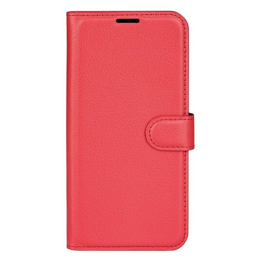 INCOVER Samsung Galaxy A14 (5G) PU Litchi Skin Flip Deksel med Lommebok - Rød