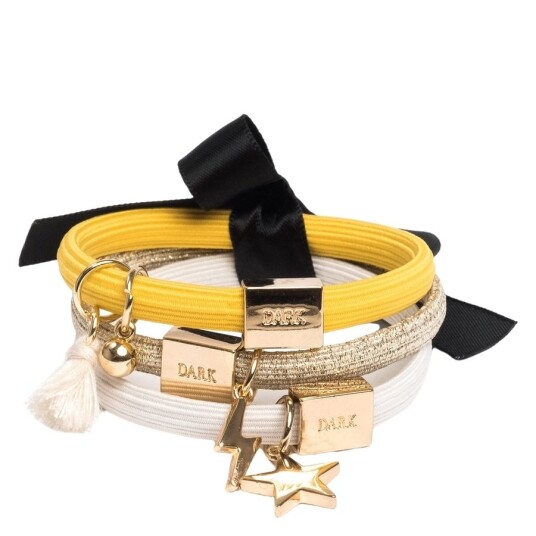 DARK Hair Ties Charm Combo Yellow 3pcs DARK Hair Ties Charm Combo Yellow 3pcs