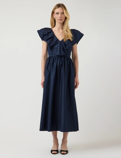 YAS Yassalsy Ss Long Dress   Navy   38