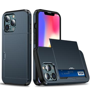 MTP Products iPhone 13 Pro Hybrid deksel med Skyvekortspor Mørkeblå