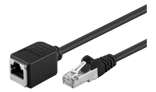 Pro CAT 5e Nettverksforlengelseskabel 1 m F/UTP Svart Pro CAT 5e Nettverksforlengelseskabel 1 m F/UTP Svart