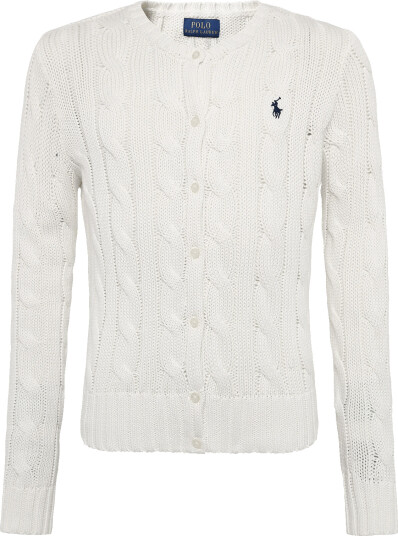 Ralph Lauren Kids 20/2 Cotton Sweater Cardigan White M