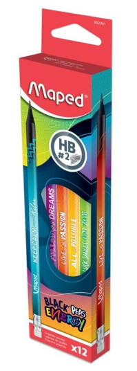 Maped blackpeps school pencil Energy HB. Box of 12 pcs Maped blackpeps school pencil Energy HB. Box of 12 pcs