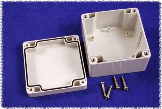Hammond Electronics 1554E2gy Universalskap 90 X 90 X 60 Polykarbonat Grå 1 Stk