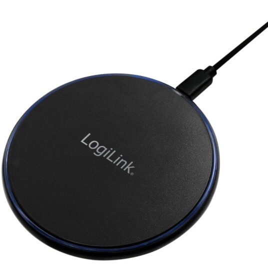 LogiLink 10W Hurtiglader Qi Trådløs Lader Sort