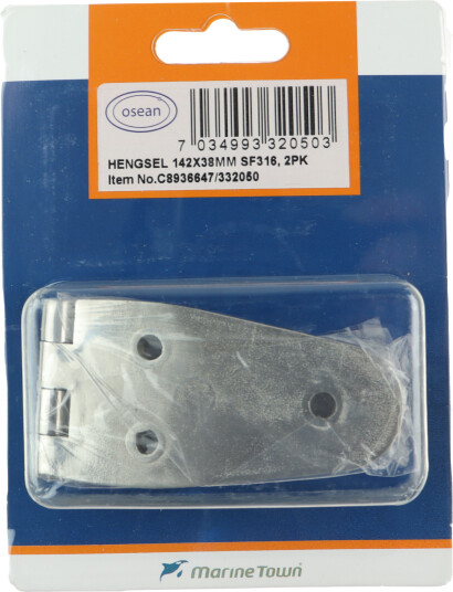 Osean Hengsel   2px   Syrefast   Støpt   142x38 mm