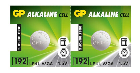 GP LR41 Alkalisk Knappcellsbatteri 1,5V Pakke med 10 Stykker