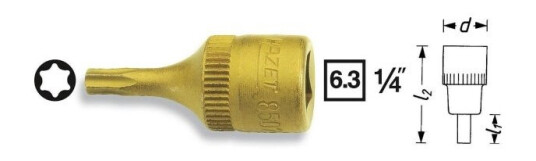 Hazet 8502-T30 Pipenøkkelinnsats 25,4 mm Kromvanadiumstål Håndverktøy
