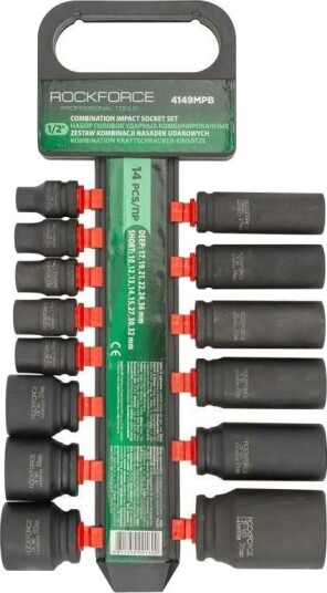 Rockforce Pipesett RF-4149MPB 14 Deler (1/2" 10-36mm, Cr-Mo Stål) Rockforce Pipesett RF-4149MPB 14 Deler (1/2" 10-36mm, Cr-Mo Stål)