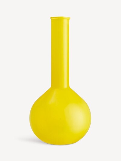 Kosta Boda Lab rund flaske vase 31,5 cm Gul