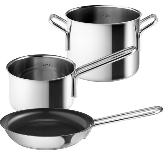 Eva Trio - Grytesett 3 deler rustfritt stål Eva Trio - Grytesett 3 deler rustfritt stål