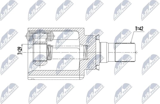 Nty Drivknute drivaksel NTY NPW ME 171