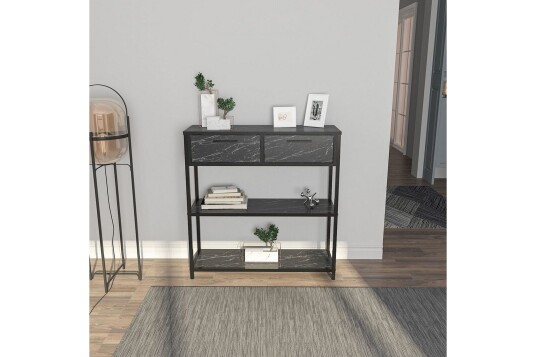 Fynlor Kommode 90 cm Sort/Hvit