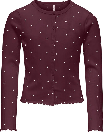 Kids Only Kogbella Life L/S Cardigan Vd Jrs   Burgundy   146 152