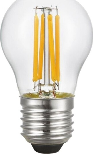 Spl E27 4W filament kronepære 24V G45 310lm 2500K klart glass AC/DC Kulør : Ekstra varm