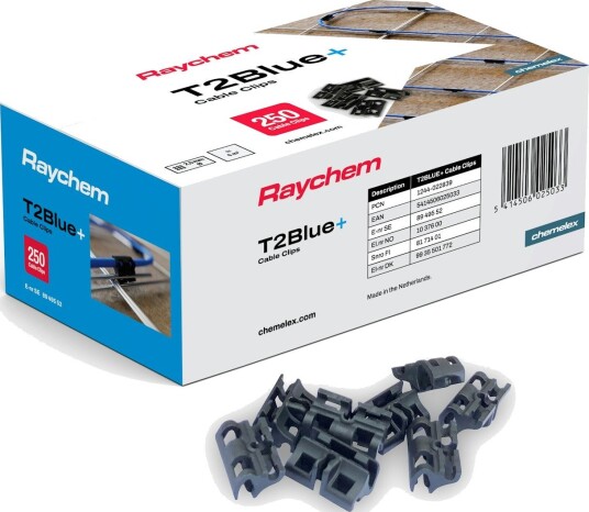 Raychem Kabelklemme Gulvvarme For T2 Blå/Sort/Grønn 250 Pk