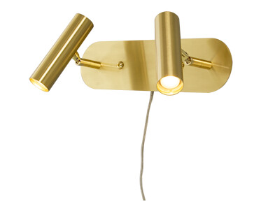 Aneta Lighting Artic Vegglampe dobbel IP20 Matt Messing 1575497-01-0 1673662-02-0