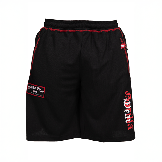 Gorilla Wear Marlow Mesh Shorts Svart Rød Large/X large Gorilla Wear Marlow Mesh Shorts Svart Rød Large/X large