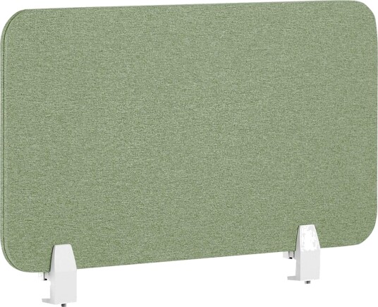 Skiljevägg för skrivbord Beliani Wally Beige 130x2x40 cm Green 80x2x40 cm