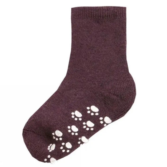 Ullsokk med antislip auberginefarge | Joha | Baby | Aubergine farge | størrelse 23/26 | 90% ull, 5% polyamid og 5% elastan til Ullsokk med antislip auberginefarge | Joha | Baby | Aubergine farge | størrelse 23/26 | 90% ull, 5% polyamid og 5% elastan til