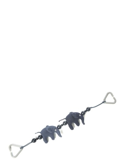 Smallstuff Strollerchain, Knitted, Elephant, Blue/Dark Blue - Blue - 53X10X5 Smallstuff Strollerchain, Knitted, Elephant, Blue/Dark Blue - Blue - 53X10X5