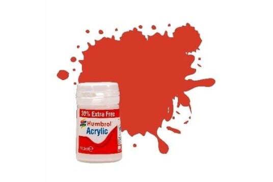Humbrol Akryl No 174 Signal Red - Satin 18,2ml boks