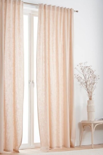 Jotex HENLEY gardin med multifunksjonsbånd 2-pk Beige 1616063-02-250 1616063-02-300
