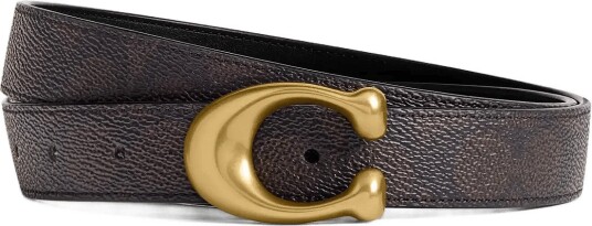 Coach 25Mm Scumpted C Belt Brown L Coach 25Mm Scumpted C Belt Brown L