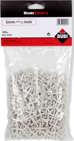 Rubi Flisekryss 2mm 300 Stk. Rubi Flisekryss 2mm 300 Stk.