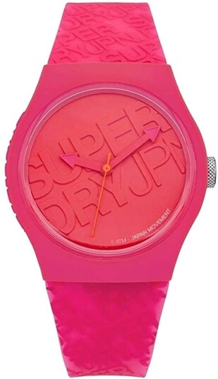 Superdry Dameklokke SYL169P Classic Rosegullfarget/Gummi Ø38 mm Superdry Dameklokke SYL169P Classic Rosegullfarget/Gummi Ø38 mm