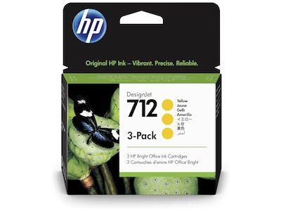 HP blekk 712 3-pack Gul HP blekk 712 3-pack Gul