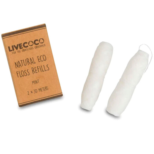 Bærekraftig tanntråd LiveCoco Refill 2 x 30 mtr.
