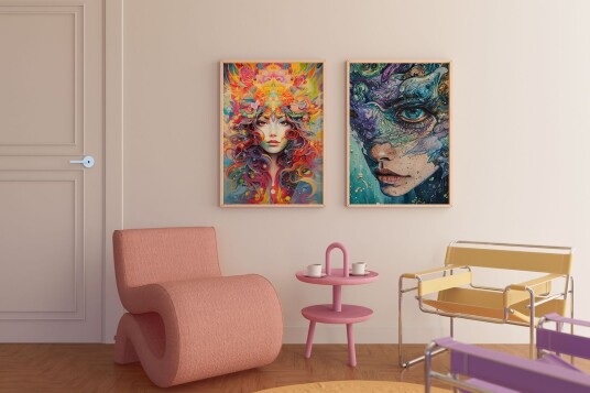 Namly Design Plakat Fargerike Ansikter / Set of 2 POSTERF0RDOI