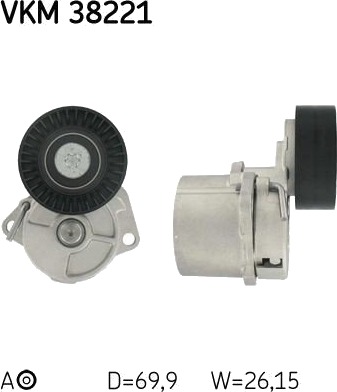 Strammehjul, kilerem SKF VKM 38221